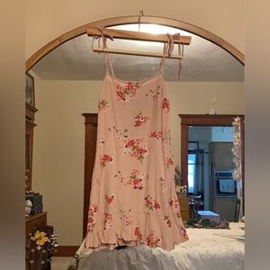 pink floral sundress